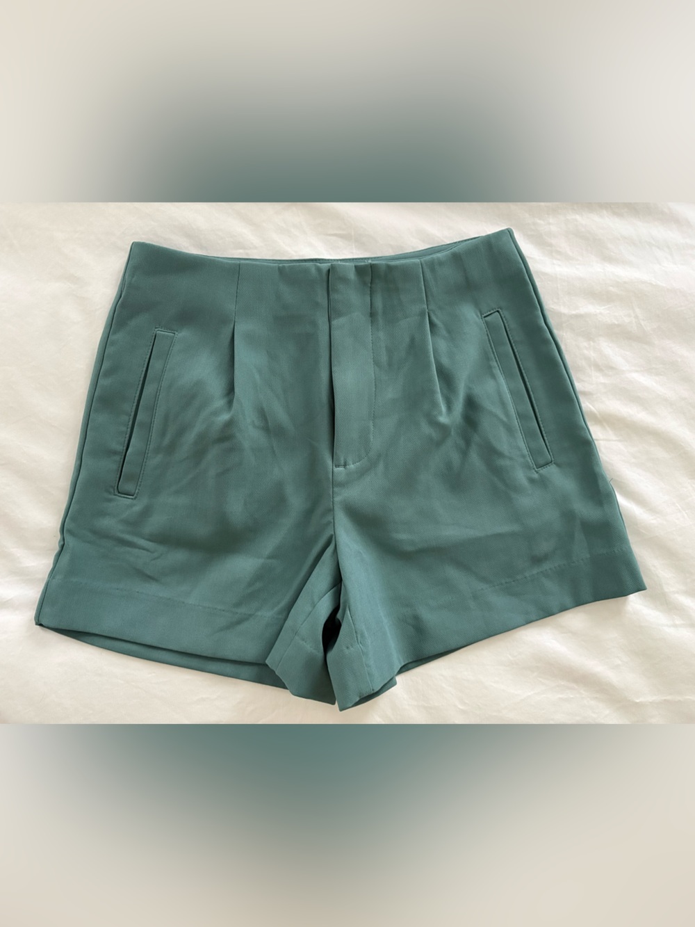 a new day High-Waist Teal Green Tailored Shorts